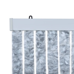 Perdea pentru insecte, alb și gri, 90x220 cm, Chenille - Img 5