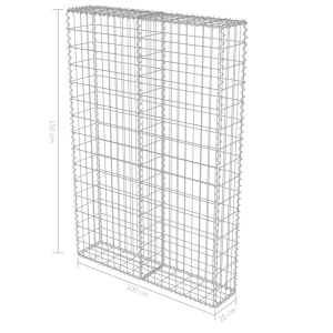 Perete gabion cu capace, 100 x 20 x 150 cm, oțel galvanizat - Img 5