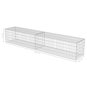 Perete gabion cu capace, 300 x 50 x 50 cm, oțel galvanizat - Img 5