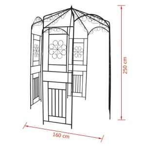 Pergolă Arcuri cu model trandafiri 250 cm - Img 3