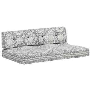 Pernă de canapea din paleți, gri deschis, textil, petice