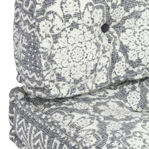 Pernă de canapea din paleți, gri deschis, textil, petice - Img 8