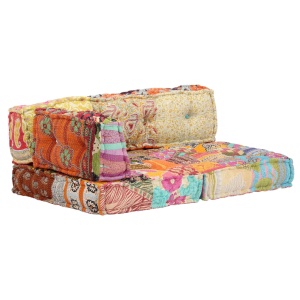 Pernă fotoliu puf, model petice, material textil - Img 10
