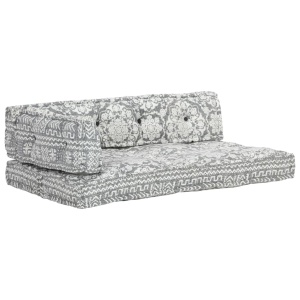 Pernă pentru canapea din paleți, gri deschis, textil, petice - Img 9