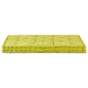 Pernă podea canapea din paleți, verde, 120 x 80 x 10 cm bumbac - Img 3