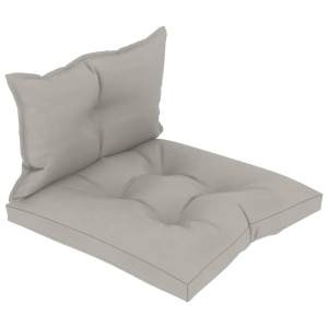 Perne de canapea din paleți, 2 buc., gri taupe, material textil
