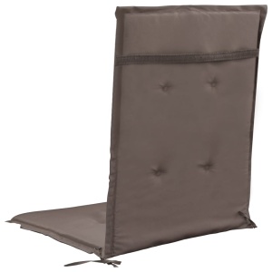 Perne scaun de grădină, 2 buc., gri taupe, 120 x 50 x 3 cm - Img 5
