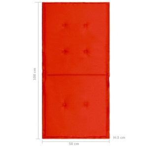 Perne scaun de grădină, 4 buc., roșu, 100 x 50 x 3 cm - Img 6