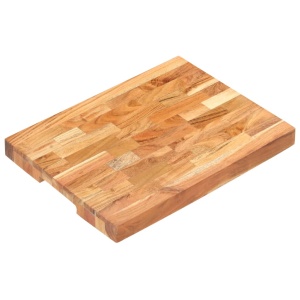 Placă de tocat, 40x30x4 cm, lemn masiv de acacia - Img 10