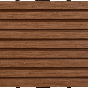 Plăci de pardoseală, 22 buc., maro, 30 x 30 cm, WPC, 2 mp - Img 4
