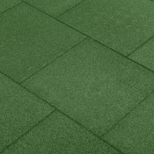 Plăci de protecție la cădere 24 buc, verde, 50x50x3 cm, cauciuc