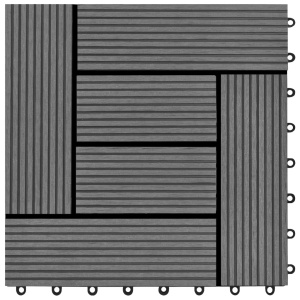 Plăci WPC 30 x 30 cm 11 buc, Gri 1mp - Img 6