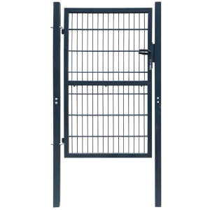 Poartă 2D pentru gard (simplă) 106 x 190 cm, gri antracit