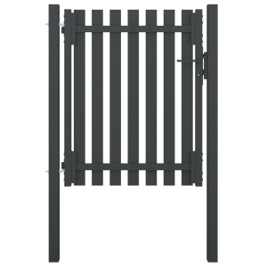 Poartă de gard grădină, antracit, 1 x 1,5 m, oțel