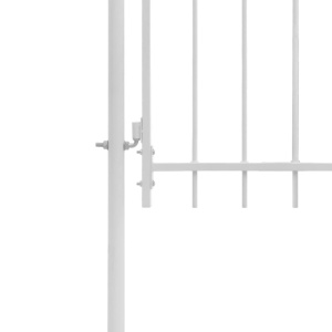 Poartă de grădină, alb, 1 x 1,75 m, oțel - Img 3