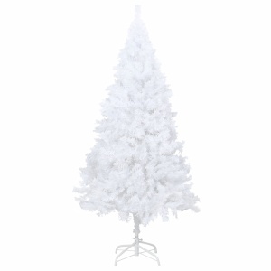 Pom de Crăciun artificial cu ramuri groase, alb, 210 cm, PVC - Img 2