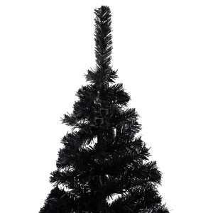 Pom de Crăciun artificial cu suport, negru, 150 cm, PVC - Img 2