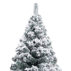 Pom de Crăciun artificial cu zăpadă, verde, 150 cm, PVC - Img 3