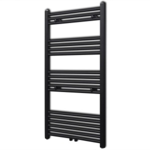 Radiator port-prosop incălzire centrală baie, drept, 600x1160mm, negru