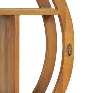 Raft de perete Yin Yang, 60x15x60 cm, lemn masiv de tec - Img 6