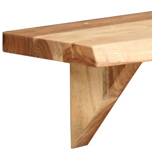 Rafturi de perete, 2 buc., 60x20x16 cm, lemn masiv de acacia - Img 8