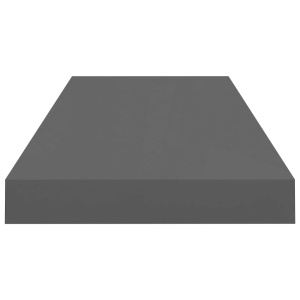Rafturi de perete, 4 buc., gri extralucios, 60x23,5x3,8 cm, MDF - Img 5