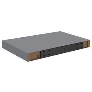 Rafturi de perete suspendate, 2 buc., gri, 40x23x3,8 cm, MDF - Img 7