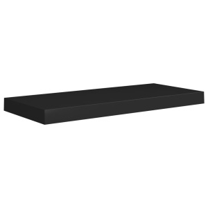 Rafturi de perete suspendate, 2 buc., negru, 60x23,5x3,8 cm MDF - Img 4