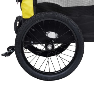 Remorcă bicicletă &amp; cărucior 2-in-1 animale, galben și negru - Img 11