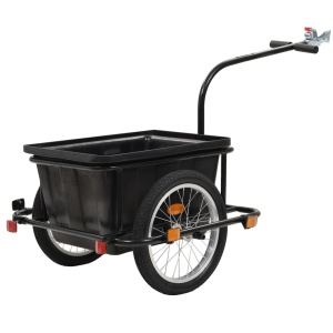 Remorcă de bicicletă pentru mărfuri, 50 L, negru