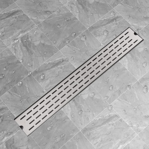 Rigolă duș liniară din oțel inoxidabil, model linie, 830x140 mm