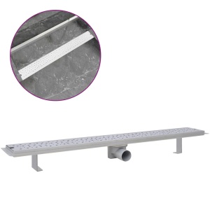 Rigolă duș liniară, model bule, oțel inoxidabil, 930 x 140 mm - Img 2
