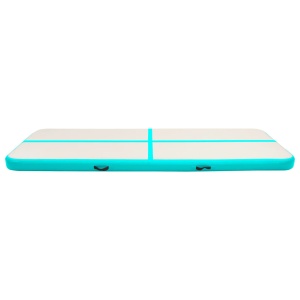 Saltea gimnastică gonflabilă cu pompă verde 500x100x20 cm PVC - Img 4