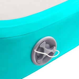 Saltea gimnastică gonflabilă cu pompă verde 600x100x20 cm PVC - Img 7