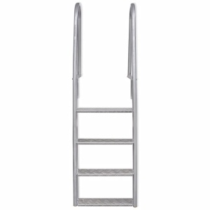 Scară amdocare/piscină cu 4 trepte, aluminiu, 170 cm - Img 2