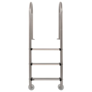 Scară pentru piscină, cu 3 trepte, 120 cm, oțel inoxidabil - Img 2