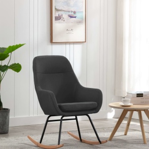 Scaun balansoar, gri inchis, material textil