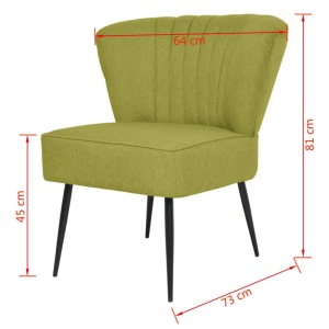 Scaun cocktail, verde, material textil - Img 5