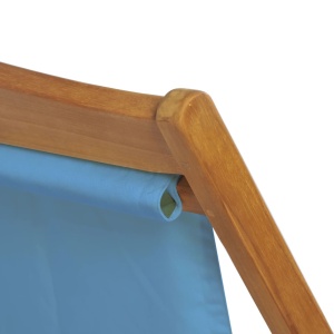 Scaun de exterior, albastru, 56 x 105 x 96 cm, lemn de tec - Img 7