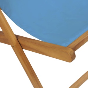 Scaun de exterior, albastru, 56 x 105 x 96 cm, lemn de tec - Img 9