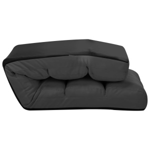 Scaun de podea pliabil, antracit, piele ecologică - Img 5