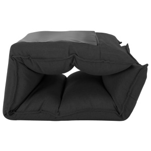 Scaun de podea pliabil, negru, material textil - Img 6