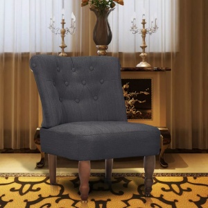 Scaun in stil franțuzesc, gri, material textil