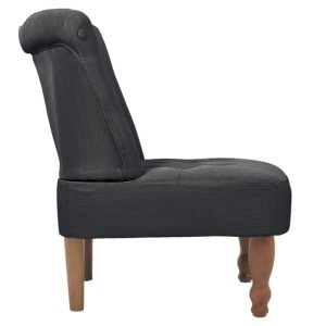 Scaun in stil franțuzesc, gri, material textil - Img 4