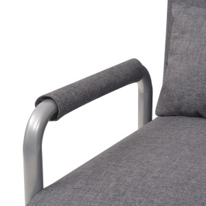 Scaun pivotant și canapea extensibilă, gri inchis, textil - Img 6