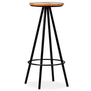 Scaune de bar, 4 buc., lemn masiv reciclat - Img 7