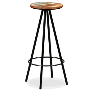 Scaune de bar, 4 buc., lemn masiv reciclat - Img 11