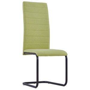 Scaune de bucătărie consolă, 2 buc., verde, textil - Img 2