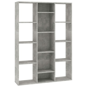 Separator cameră/Bibliotecă, gri beton, 100 x 24 x 140 cm, PAL - Img 2