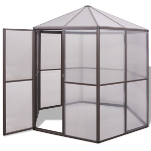 Seră, 240 x 211 x 232 cm, aluminiu